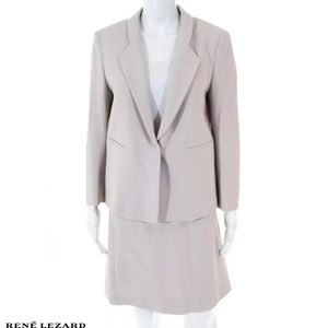 RENE LEZARD Classy Pink 2Piece Skirt & Blazer Suit